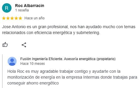 opiniones de clientes satisfechos con nuestra asesoria energetica para empresas
